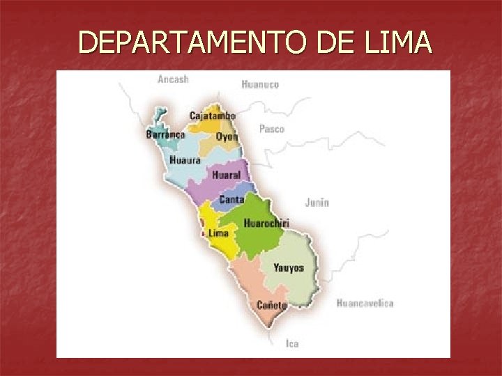 DEPARTAMENTO DE LIMA 
