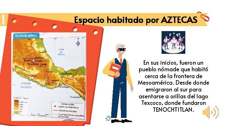 Espacio habitado por AZTECAS En sus inicios, fueron un pueblo nómade que habitó cerca