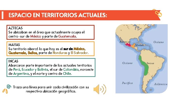 ESPACIO EN TERRITORIOS ACTUALES: AZTECAS Se ubicaban en el área que actualmente ocupa el