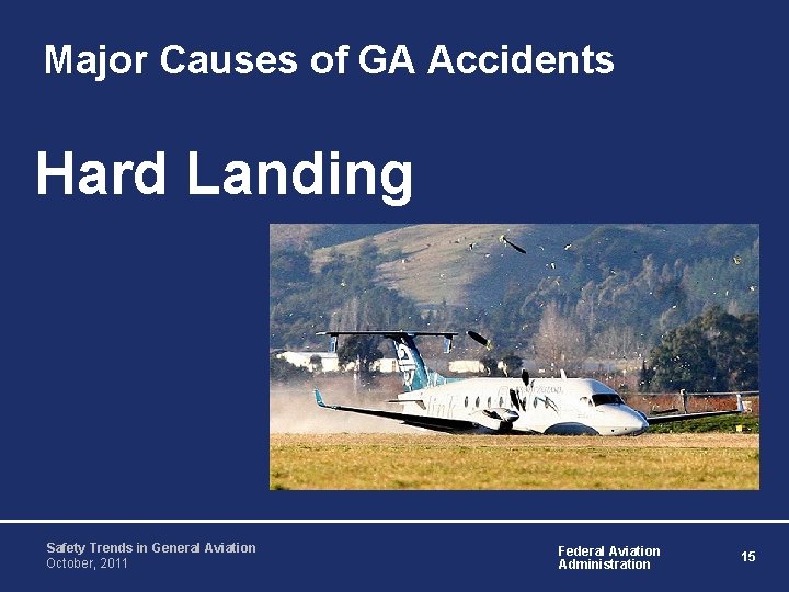 Major Causes of GA Accidents Hard Landing Safety Trends in General Aviation October, 2011