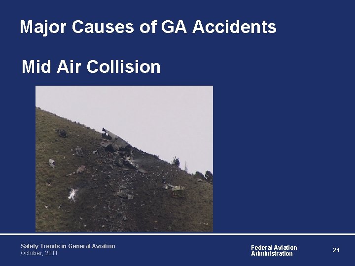 Major Causes of GA Accidents Mid Air Collision Safety Trends in General Aviation October,