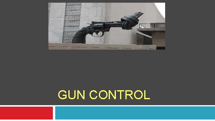 GUN CONTROL The Second Amendment to the U