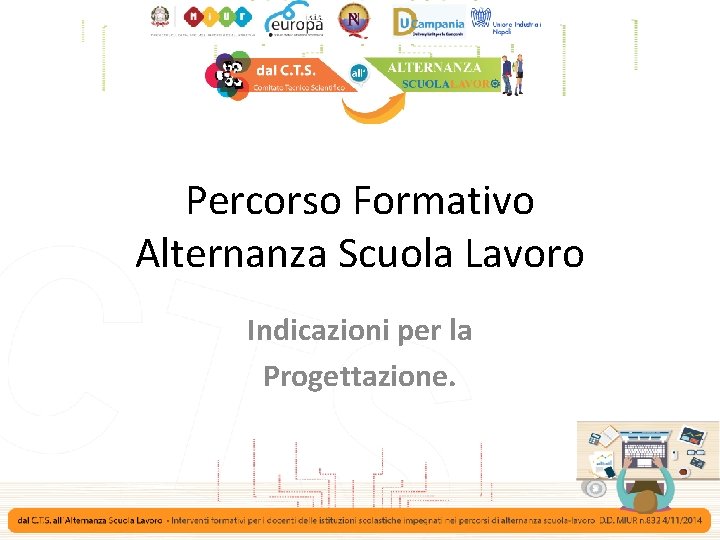 Percorso Formativo Alternanza Scuola Lavoro Indicazioni per la Progettazione. 