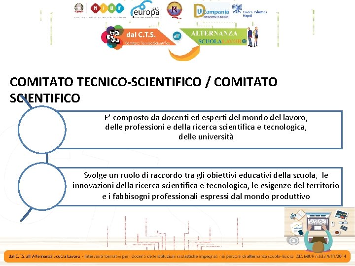 COMITATO TECNICO-SCIENTIFICO / COMITATO SCIENTIFICO E’ composto da docenti ed esperti del mondo del