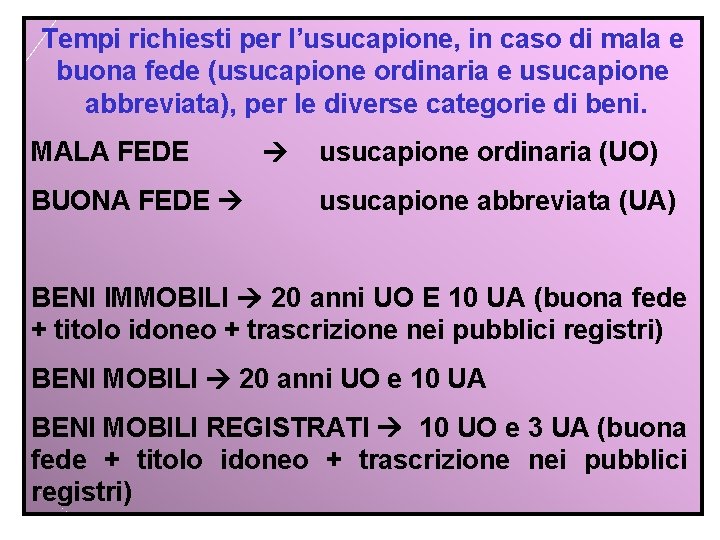 Tempi richiesti per l’usucapione, in caso di mala e buona fede (usucapione ordinaria e