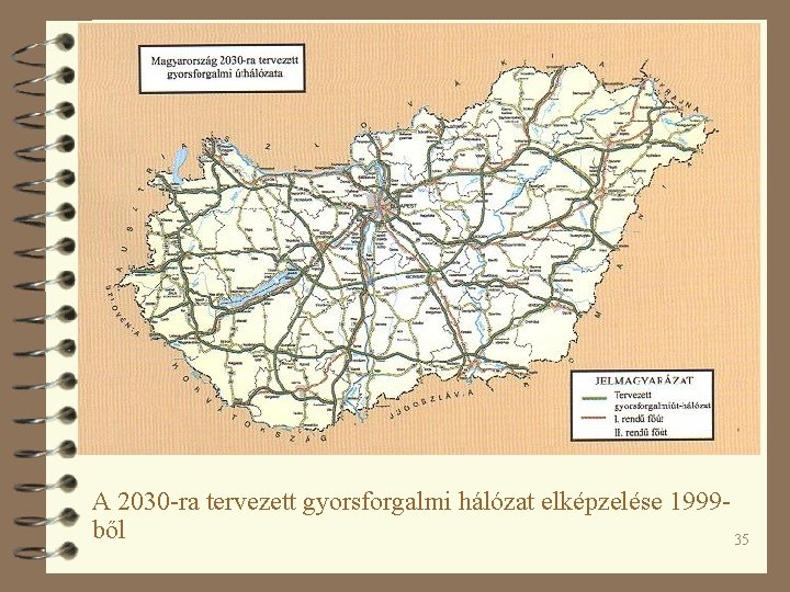 A 2030 -ra tervezett gyorsforgalmi hálózat elképzelése 1999 ből 35 