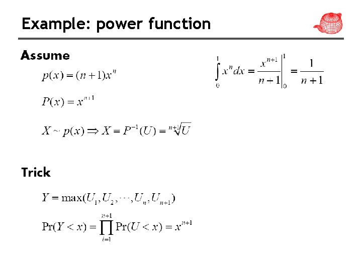Example: power function 