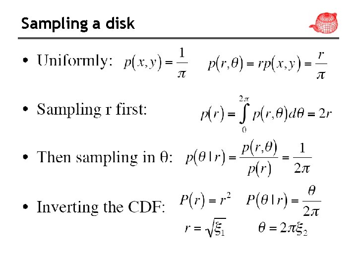 Sampling a disk 