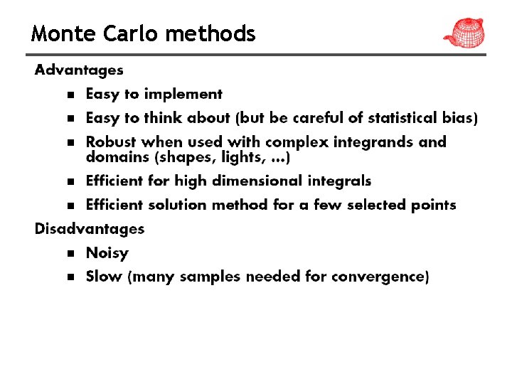 Monte Carlo methods 