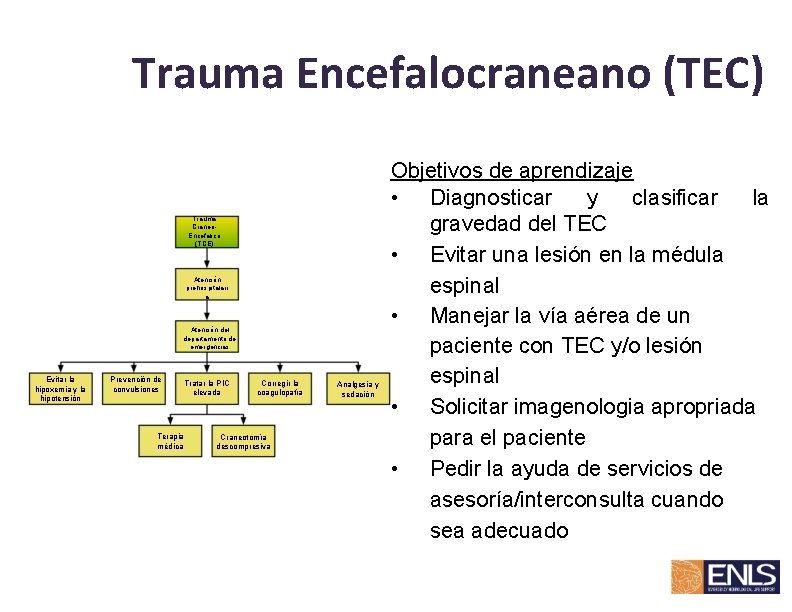 Trauma Encefalocraneano (TEC) Trauma Craneo. Encefalico (TCE) Atención prehospitalari a Atención del departamento de
