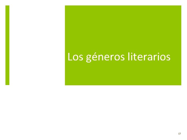 Los géneros literarios 17 