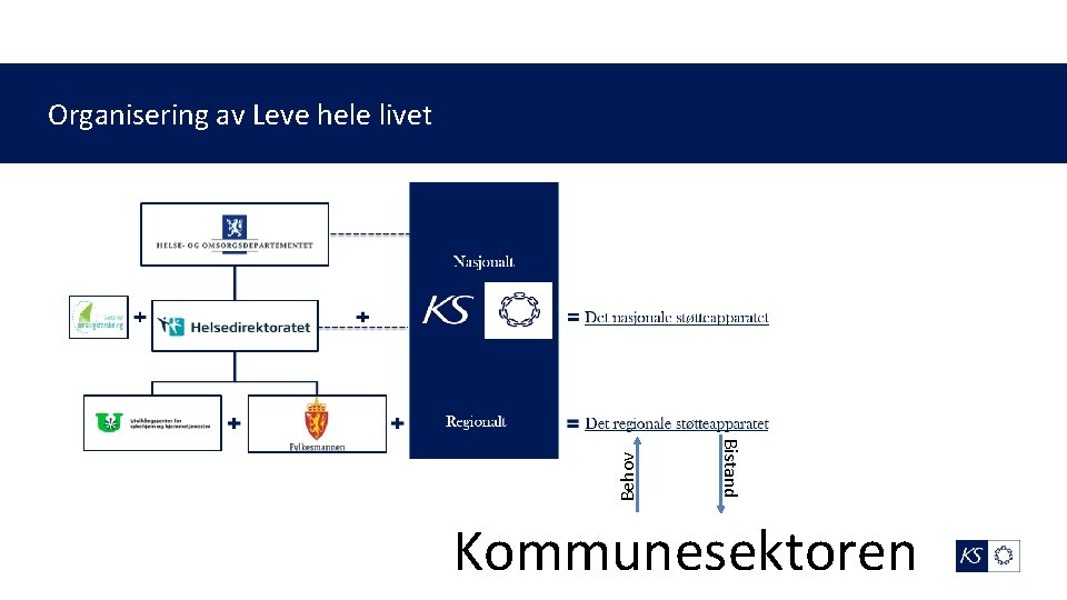 Bistand Behov Organisering av Leve hele livet Kommunesektoren 