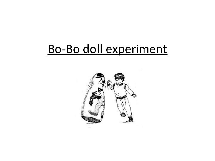 Bo-Bo doll experiment 