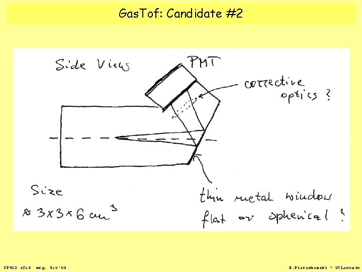 Gas. Tof: Candidate #2 FP 420 s. Tof mtg, Oct'05 K. Piotrzkowski - UCLouvain