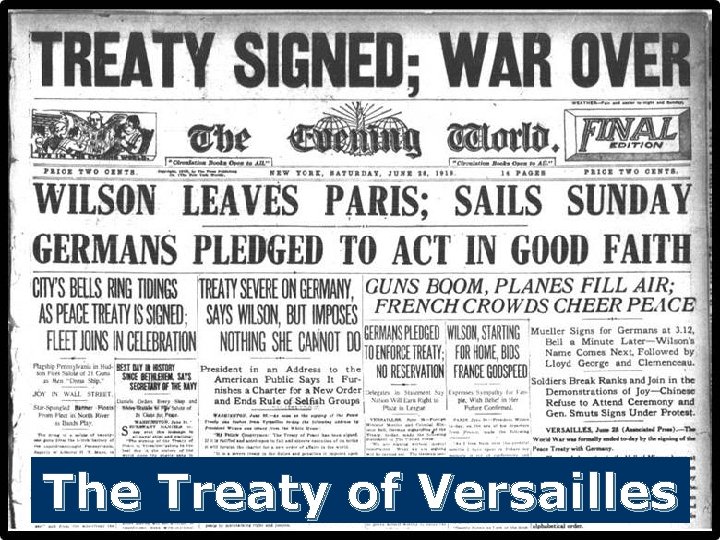 The Treaty of Versailles 