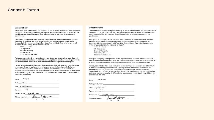 Consent Forms 