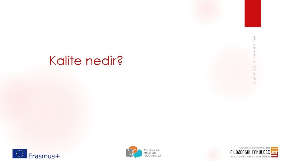 Maceviciute and Holma, 2018 Kalite nedir? Maceviciute and Holma, 2018 Kalite nedir?