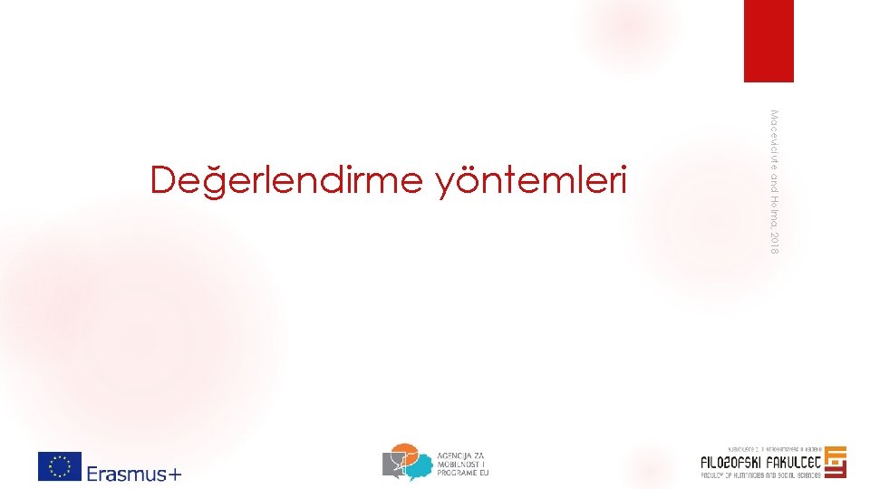 Maceviciute and Holma, 2018 Değerlendirme yöntemleri Maceviciute and Holma, 2018 Değerlendirme yöntemleri