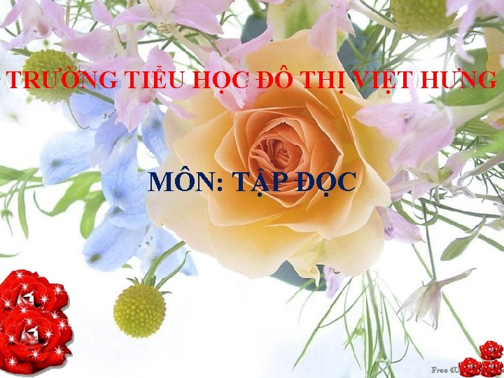 TRƯỜNG TIỂU HỌC ĐÔ THỊ VIỆT HƯNG MÔN: TẬP ĐỌC 