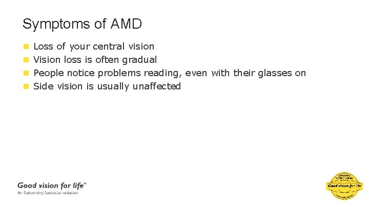 Agerelated macular degeneration AMD Contents n n n