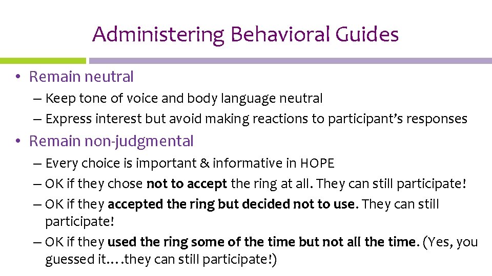 Behavioral Assessment Training Baseline Behavior Assessment ...