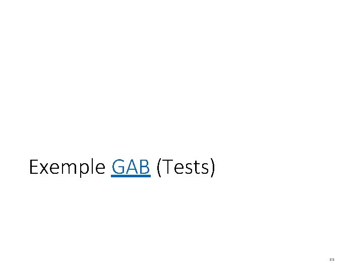 Exemple GAB (Tests) 85 