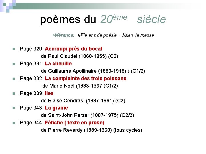 poèmes du 20ème siècle référence: Mille ans de poésie - Milan Jeunesse n n