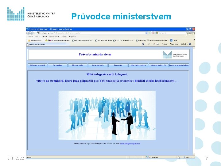 Průvodce ministerstvem 6. 1. 2022 7 