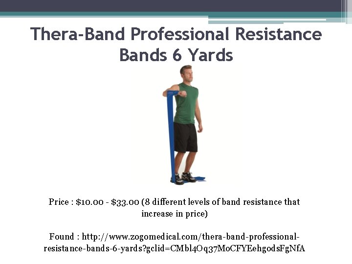 Thera-Band Professional Resistance Bands 6 Yards Price : $10. 00 - $33. 00 (8