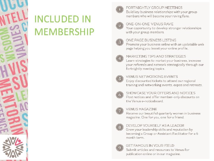 INCLUDED IN MEMBERSHIP 
