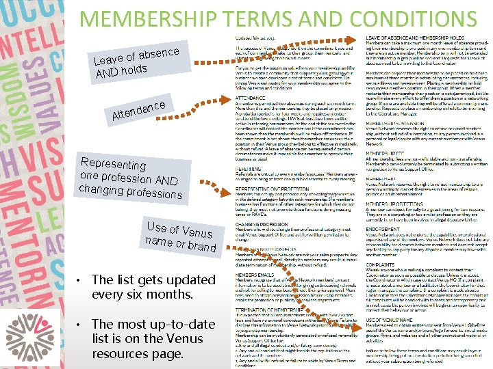 MEMBERSHIP TERMS AND CONDITIONS absence f o e v a e L s AND