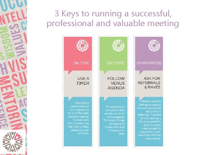 3 Keys to running a successful, professional and valuable meeting 