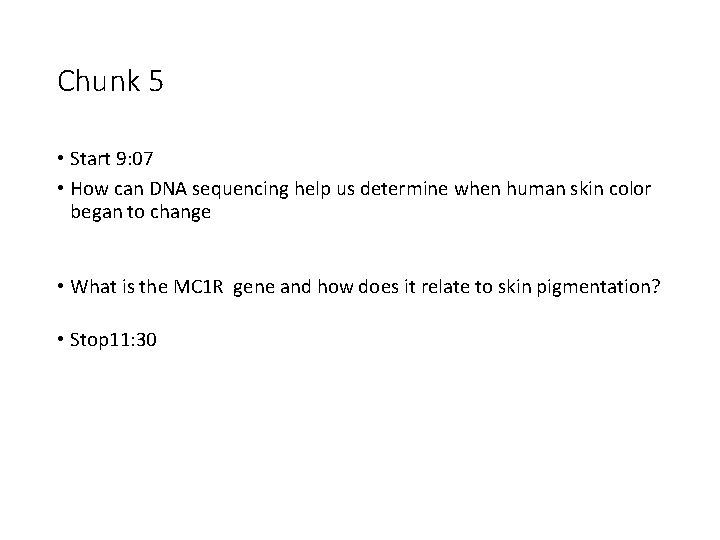 Dna Rsid For Skin Color Biology of Skin Color Video Questions Chunk 1