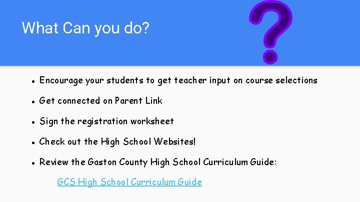 High School Registration What you need to know