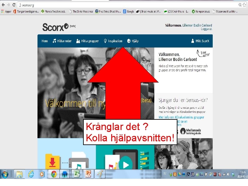 Krånglar det ? Kolla hjälpavsnitten! 