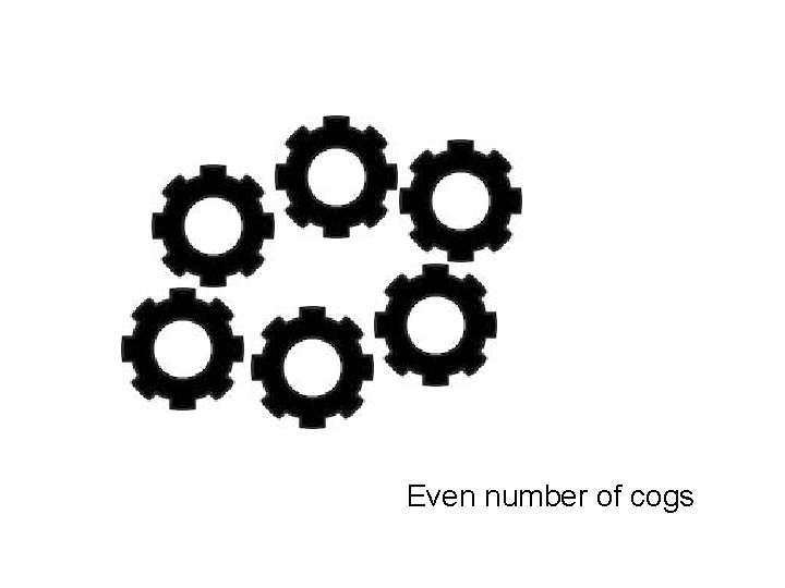 Even number of cogs 