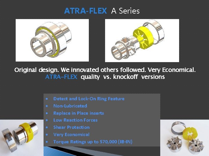 ATRA-FLEX A Series Original design. We innovated others followed. Very Economical. ATRA-FLEX quality vs. ATRA-FLEX A Series Original design. We innovated others followed. Very Economical. ATRA-FLEX quality vs.