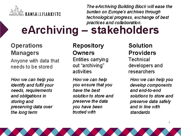 The e. Archiving Building Block will ease the burden on Europe's archives through technological