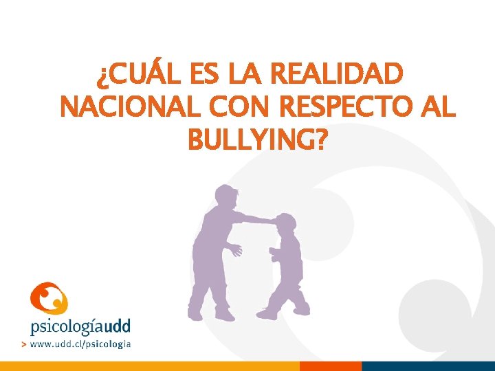 ¿CUÁL ES LA REALIDAD NACIONAL CON RESPECTO AL BULLYING? 