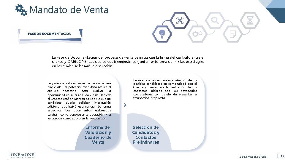 Mandato de Venta FASE DE DOCUMENTACIÓN La Fase de Documentación del proceso de venta