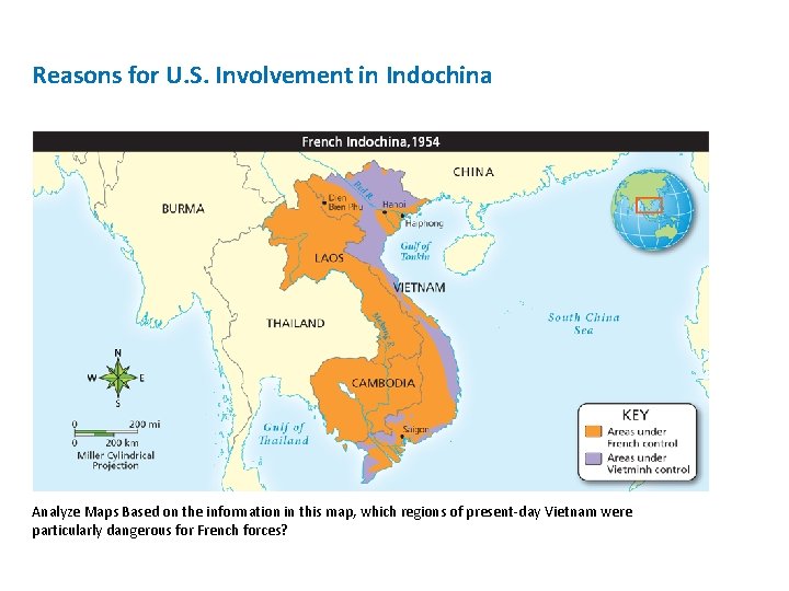 Reasons for U. S. Involvement in Indochina Analyze Maps Based on the information in