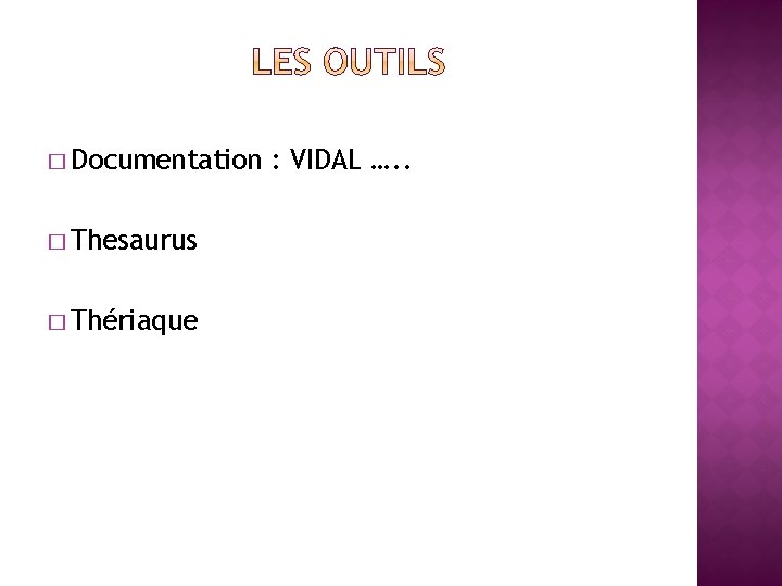 � Documentation � Thesaurus � Thériaque : VIDAL …. . 