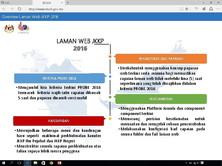 DOSH http: //www. dosh. gov. my Overview Laman Web JKKP 2016 LAMAN WEB JKKP