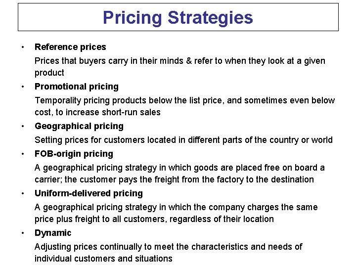 Principles of marketing Pricing Understanding Capturing Customer Value