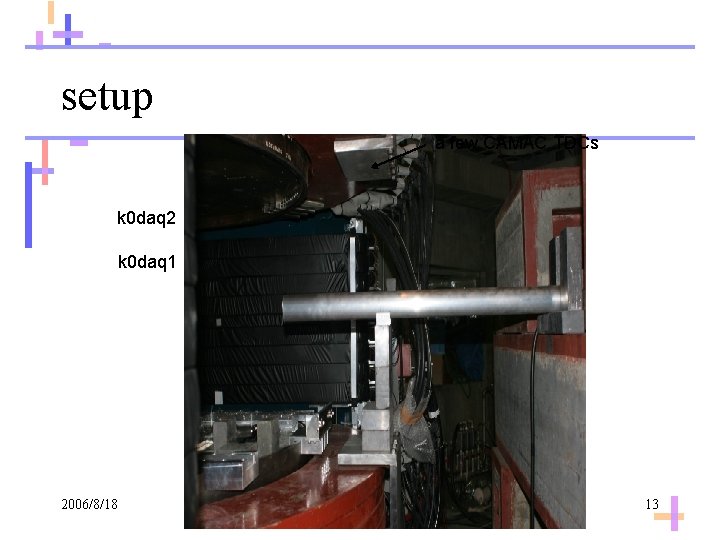 setup a few CAMAC TDCs k 0 daq 2 k 0 daq 1 2006/8/18