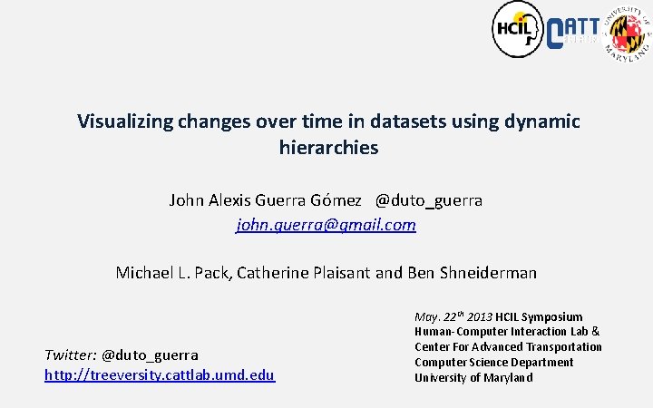 Visualizing changes over time in datasets using dynamic