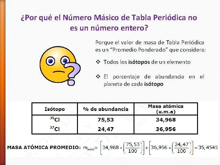 ¿Por qué el Número Másico de Tabla Periódica no es un número entero? Porque