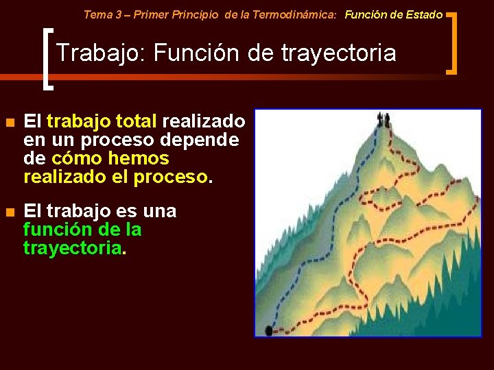 Tema 3 – Primer Principio de la Termodinámica: Función de Estado Trabajo: Función de