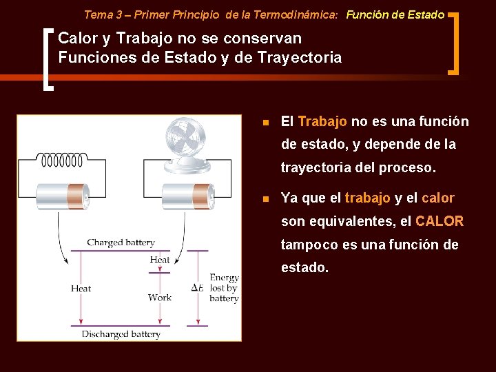 Tema 3 – Primer Principio de la Termodinámica: Función de Estado Calor y Trabajo