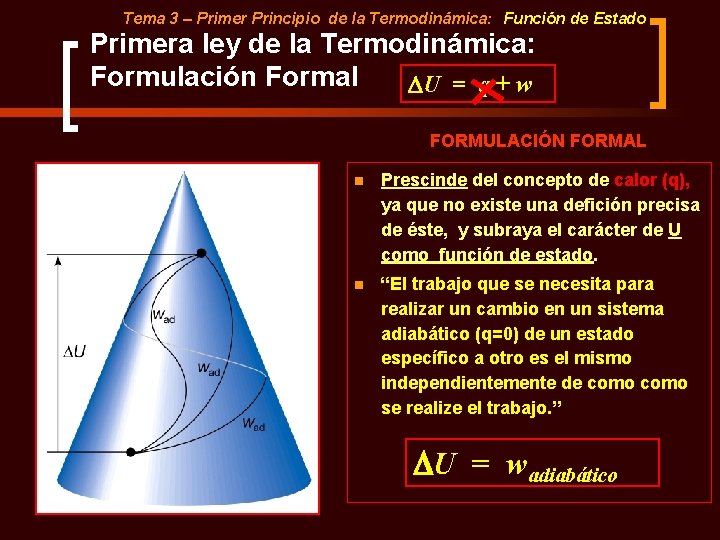 Tema 3 – Primer Principio de la Termodinámica: Función de Estado Primera ley de